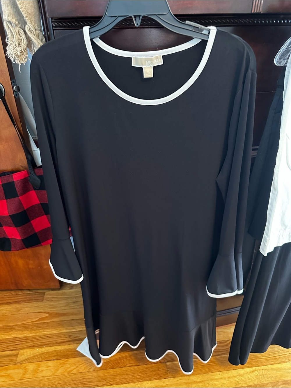Michael Kors Black Top with White Trim